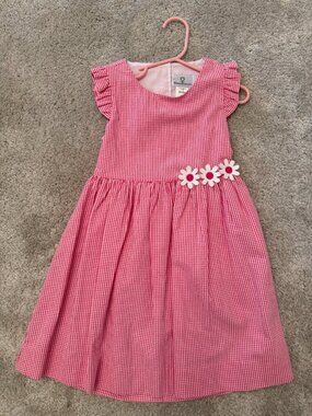 Florence Eiseman Red Gingham Daisy Dress NWT